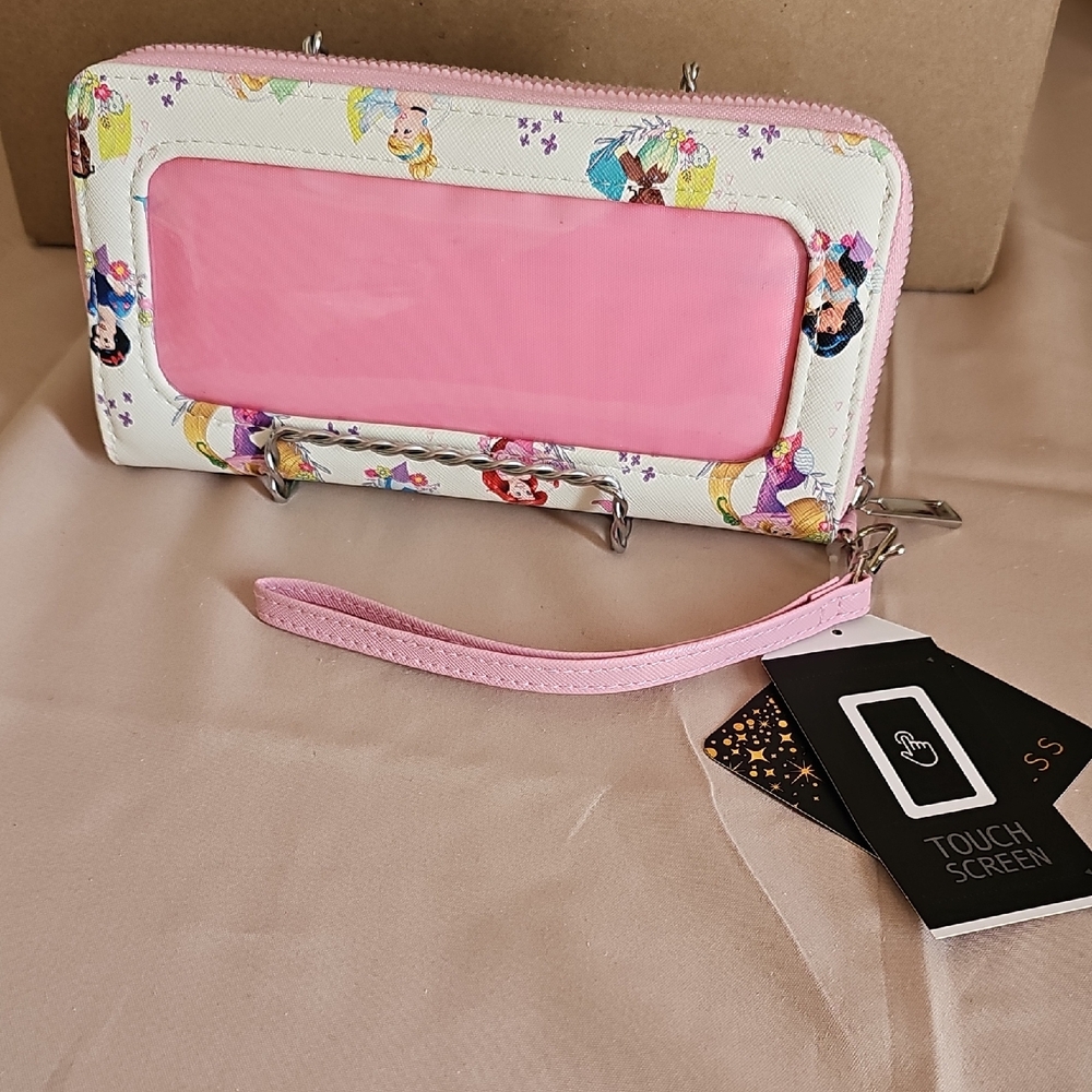 Disney Princess Pink and White Wristlet Wallet